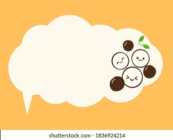 Icono de dibujos animados sobre el fondo amarillo de la ilustración del vector. Diseño plano.