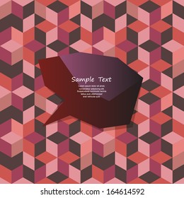 bubble speech on seamless  geometric background
