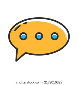 Bubble speech outline icon. Vector illustration.