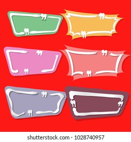 bubble speech quote box pop art template collection vector design