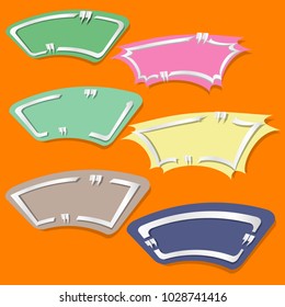 bubble speech quote box pop art template collection vector design
