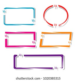 plantilla vectorial de conjunto de cuadros de palabras de burbuja