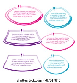 bubble speech quote box set template vector