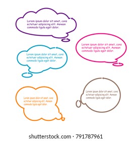 bubble speech quote box template illustration vector