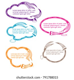 bubble speech quote box template illustration vector