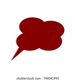 Bubble speech red on white background