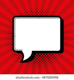 bubble speech retro pop art design