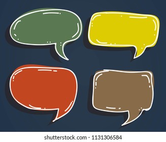 bubble speech set color