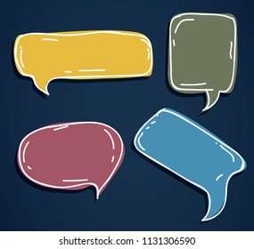 bubble speech set color