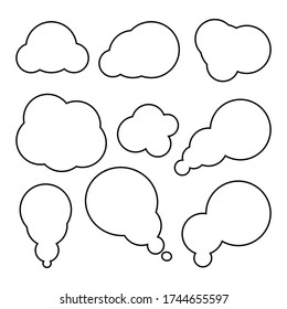  bubble speech set on white background use for conversation,cloud 

