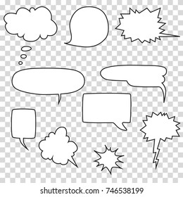 Bubble speech set, vector