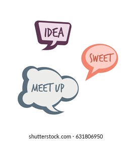 Bubble speech set in vector and easy to edit