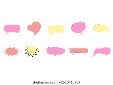 Bubble Speech Shape Element Set