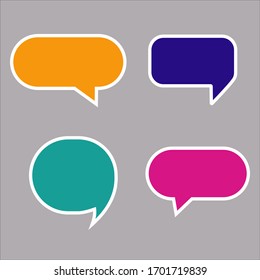 bubble speech sign icon vector illustration logo template