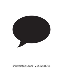 Projeto de ilustração plana do vetor da silhueta da fala da bolha no fundo branco