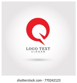 Bubble Speech Simple Symbol & Icon Logo Vector Template