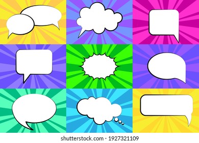 Sprechblase Spirale auf halftone. Vektorgrafiken. Abstrakter Hintergrund-Banner. Design-Element. Stockbild. EPS10.