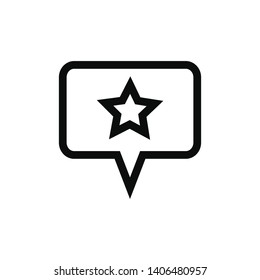bubble speech and star icon vector 