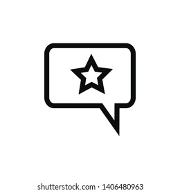 bubble speech and star icon vector 