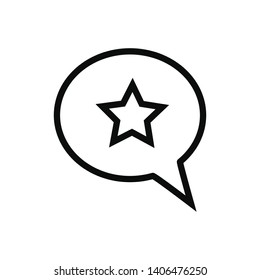 bubble speech  and star icon vector.design trendy style