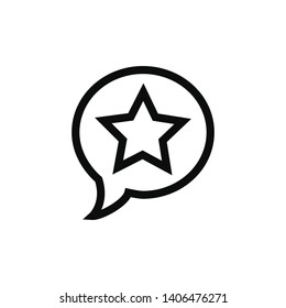 bubble speech  and star icon vector.design trendy style