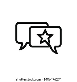 bubble speech  and star icon vector.design trendy style