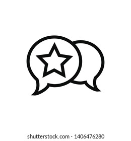 bubble speech  and star icon vector.design trendy style