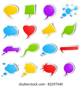 Bubble speech stickers
