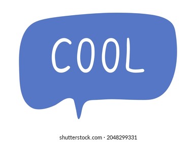 Bubble speech talk phrase. Online message sticker, cartoon chat cloud, conversation dialog balloon. Vector illustration