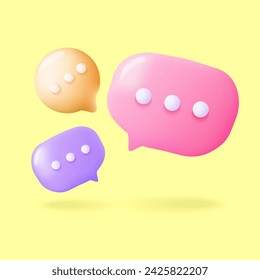 bubble speech talking message element design