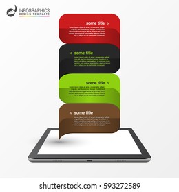 Bubble speech template style. Infographic concept. an be used for workflow layout, diagram, number options, web design, banner. Vector illustration