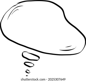 Bubble speech vector with hand drawn style. bubble text say for ballon comic black and white color