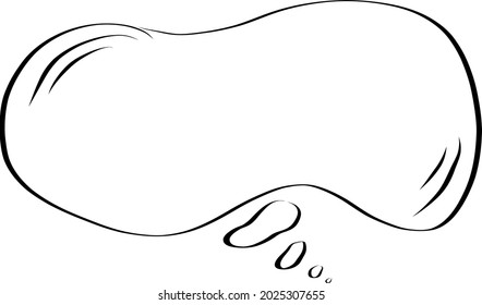 Bubble speech vector with hand drawn style. bubble text say for ballon comic black and white color