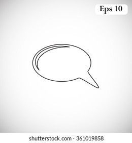 Bubble speech vector icon 