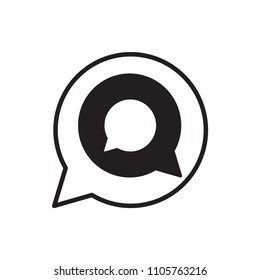 bubble speech vector icon logo template
