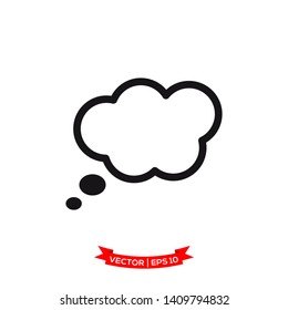 bubble speech vector icon in trendy flat design 
