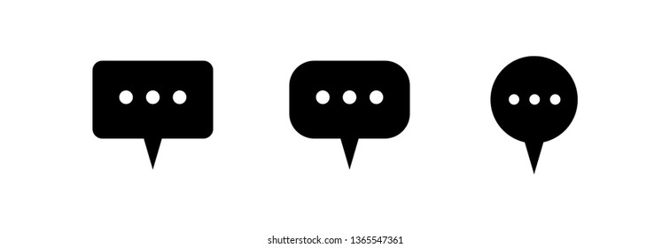 Bubble speech vector icons. Chat dialog symbol.