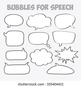 The bubble speech. Vector work.