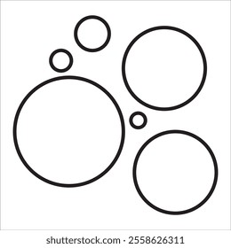 Bubble stock icon outline vector