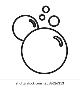 Bubble stock icon outline vector