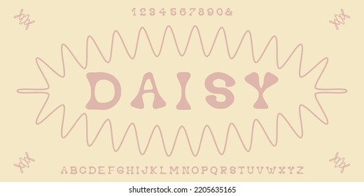 Bubble style alphabet letters and numbers