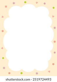 Bubble style border background illustration decorated with shapes