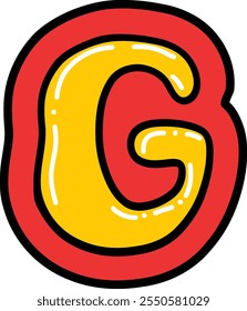 Bubble Style Letter Alphabet Vector G