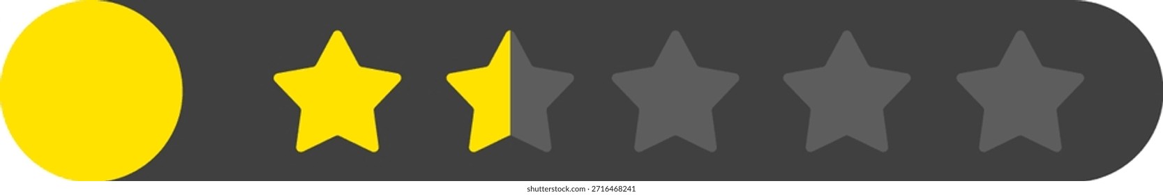 Icono de clasificación de estrellas de estilo de burbuja