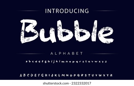 Bubble Stylish pinchó una letra vectorial mayúscula, alfabeto, tipo.