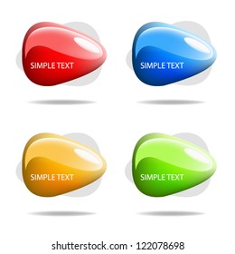 Bubble symbol vector background object icon collection for message design