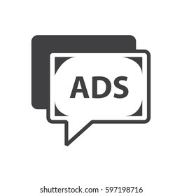 bubble talk Advertisement black icon