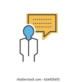 bubble talk BUSINESS flat icon