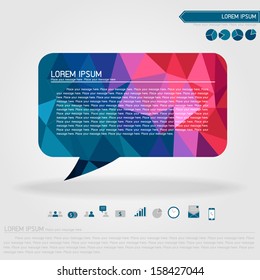 bubble talk and business icon vector
