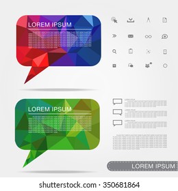 bubble talk and business icon vector
